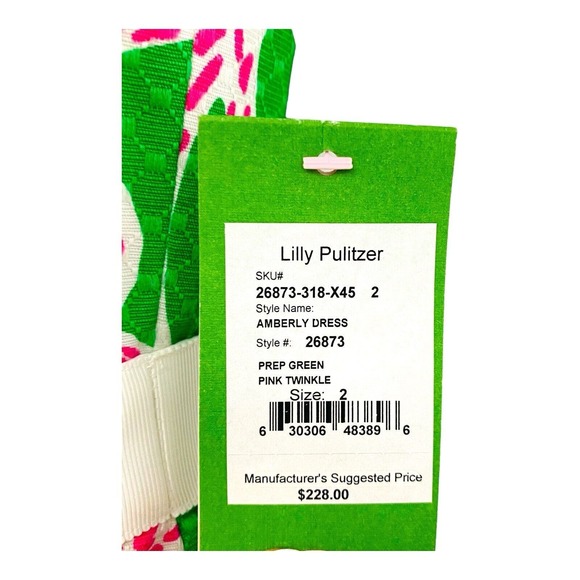 NEW $228 LILLY PULITZER Amberly Twinkle Floral Pink Pattern Strapless Dress Sz 2 - Picture 7 of 16